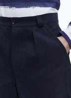 Fursac - Cotton Canvas Bermuda Shorts - Navy Blue - Men