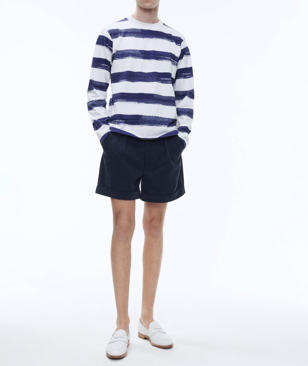 Fursac - Cotton Canvas Bermuda Shorts - Navy Blue - Men