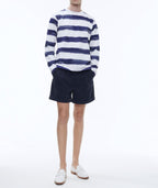 Fursac - Cotton Canvas Bermuda Shorts - Navy Blue - Men