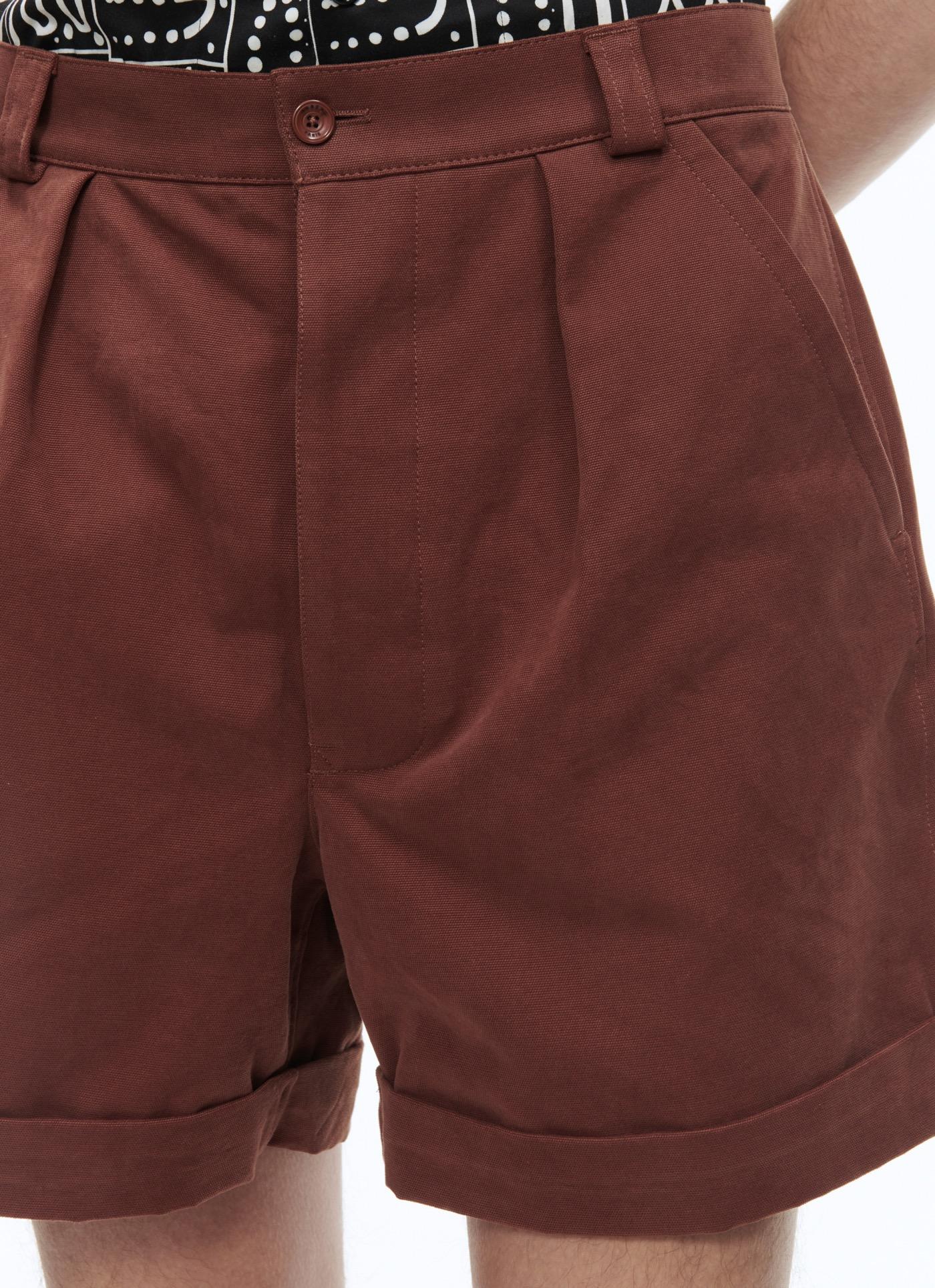 Fursac - Bermuda En Toile De Coton - Marron - Homme