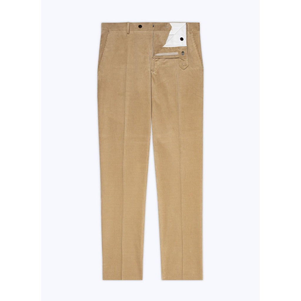 Fursac - Pantalon Ajusté En Velours - Beige