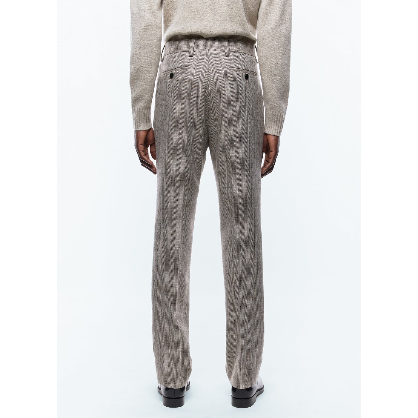 Fursac - Herringbone Trousers - Ecru