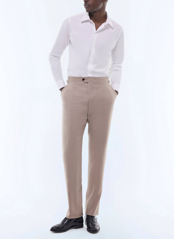 Pantalon En Flanelle - Beige