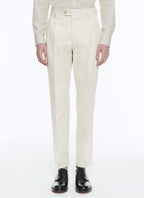Fursac - Pantalon En Gabardine De Coton Beige - Beige