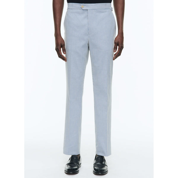 Fursac - Pantalon En Coton À Rayures - Rayures Blanches Et Bleu Ciel