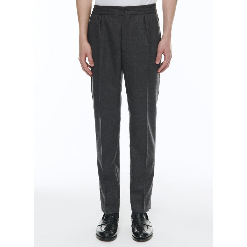 Pantalón de franela de lana elástica - Acero - Hombre