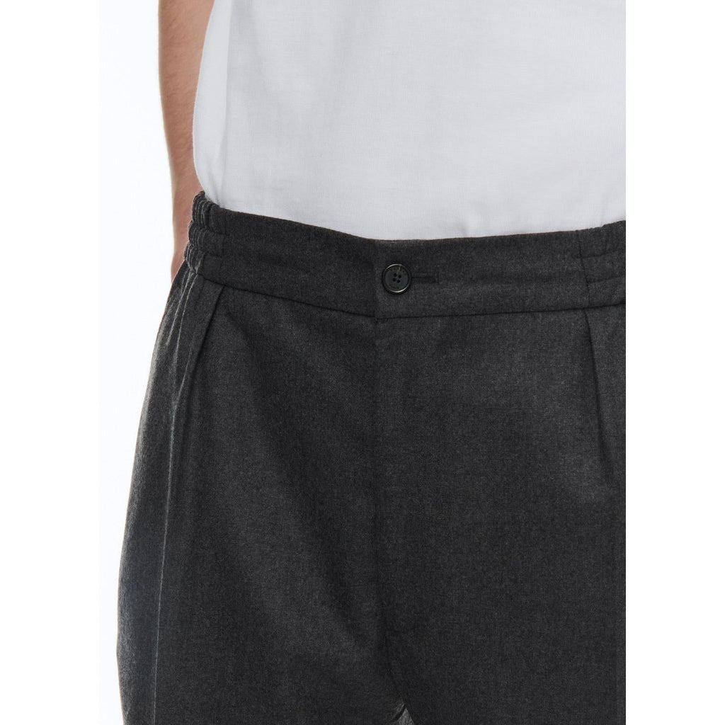 Pantalón de franela de lana elástica - Acero - Hombre