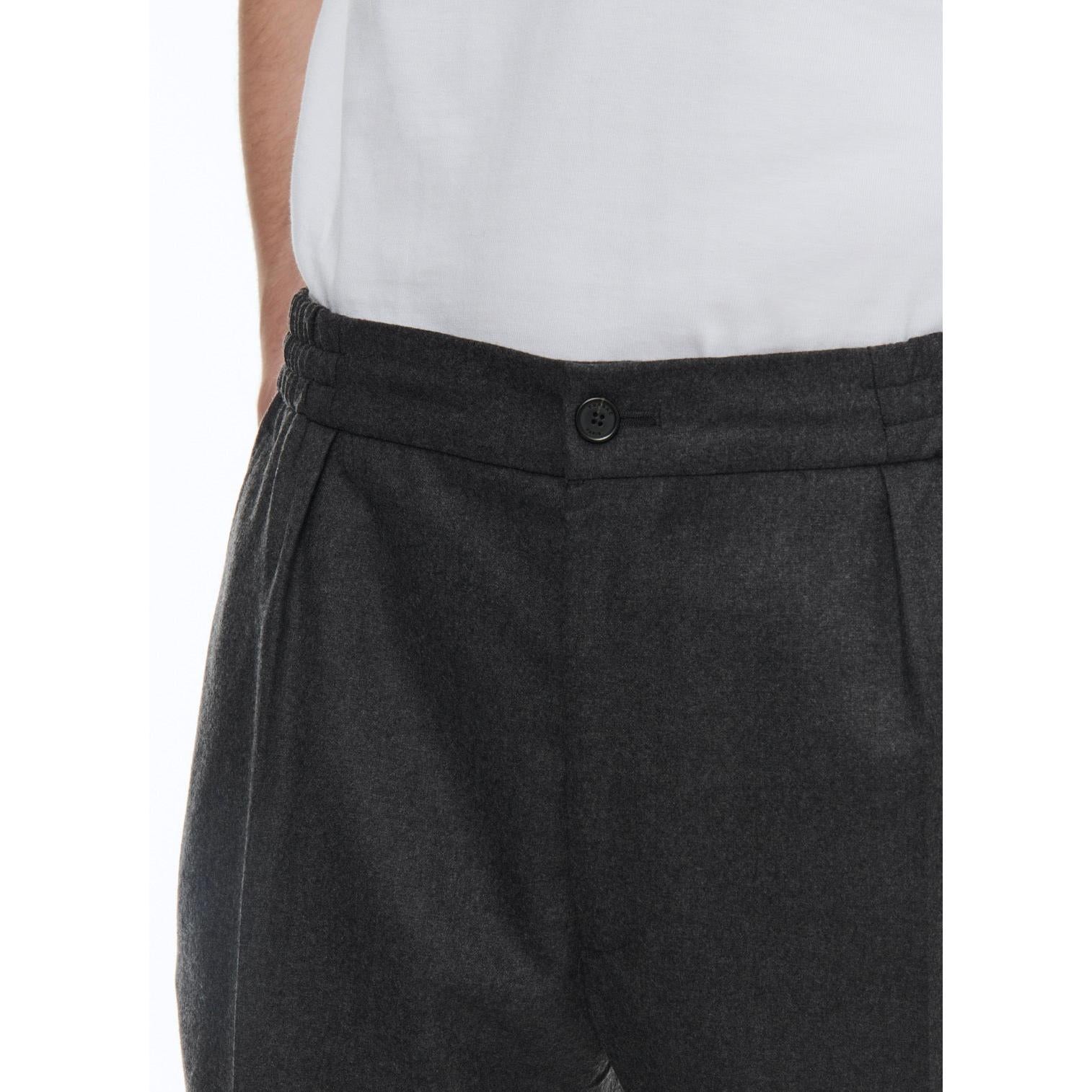 Pantalón de franela de lana elástica - Acero - Hombre