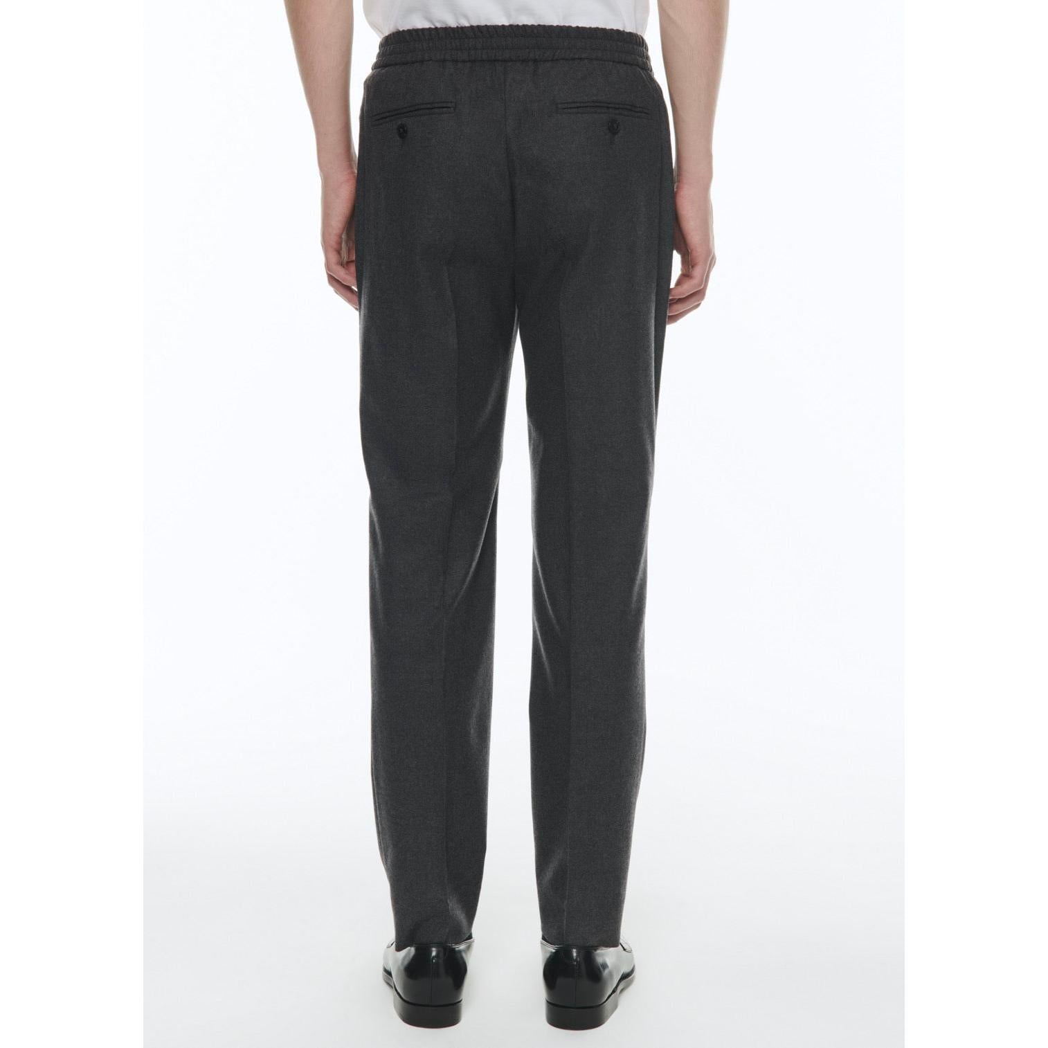 Pantalón de franela de lana elástica - Acero - Hombre
