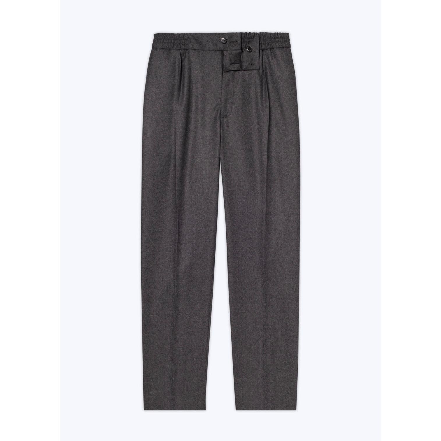 Pantalón de franela de lana elástica - Acero - Hombre