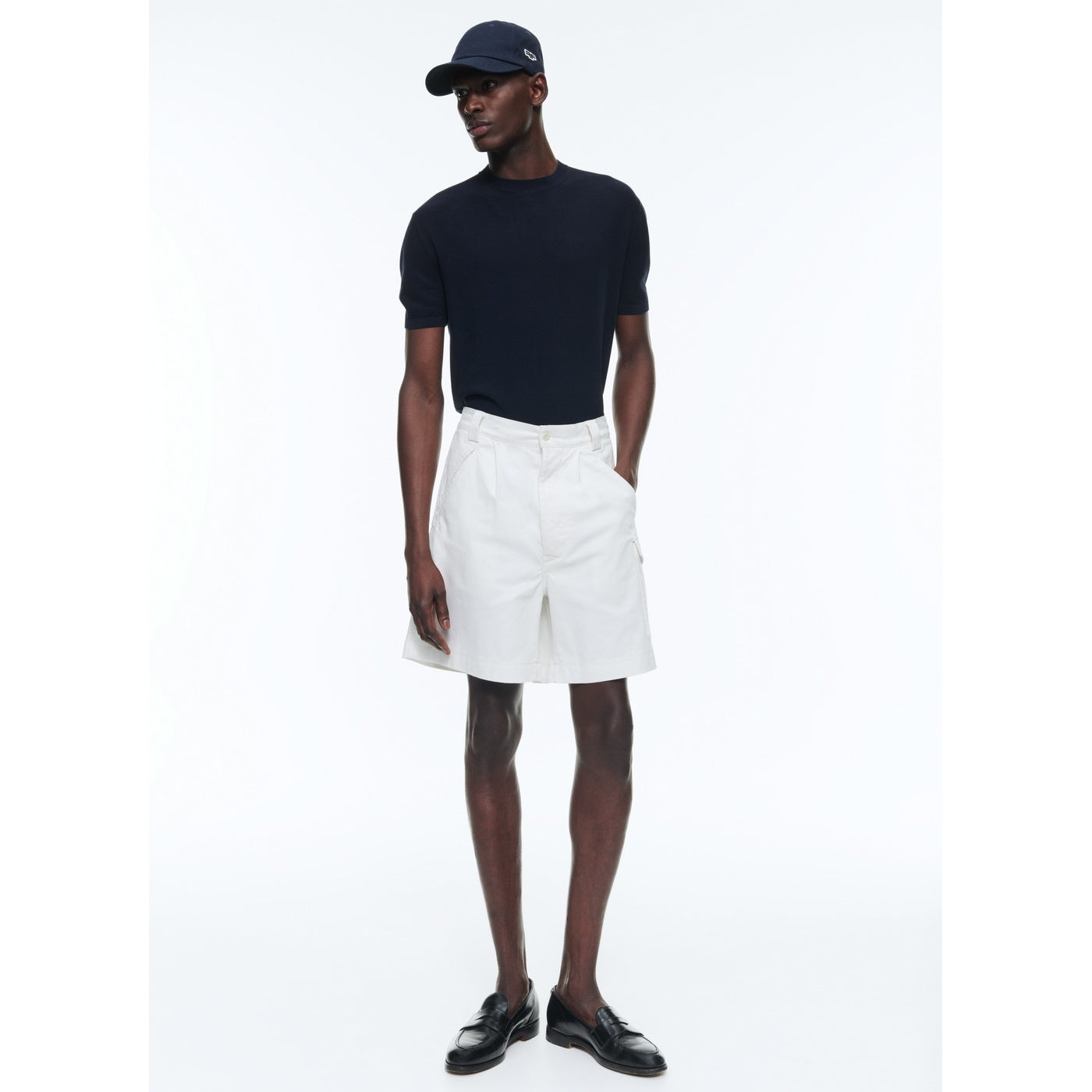 Fursac - Pleated Cotton Canvas Bermuda Shorts - White