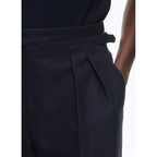 Fursac - Pantalon À Pinces En Laine Certifiée - Bleu