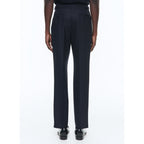 Fursac - Pantalon À Pinces En Laine Certifiée - Bleu