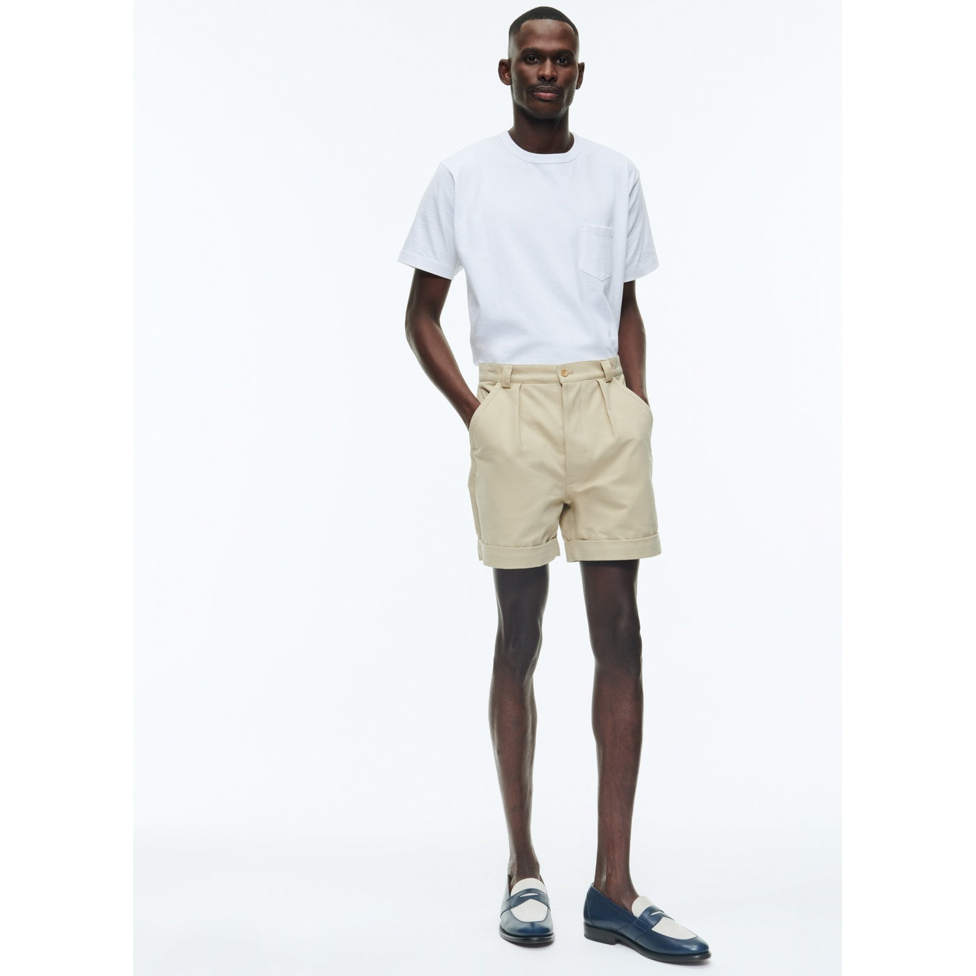 Fursac - Bermuda De Tela De Algodón - Beige