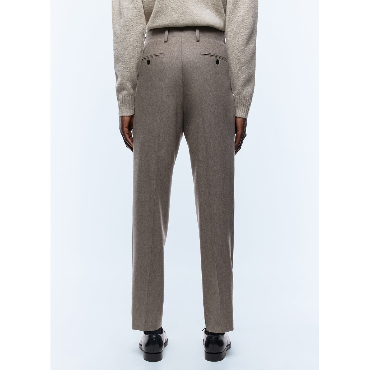 Fursac - Pantalón recto de lana certificada - Marrón
