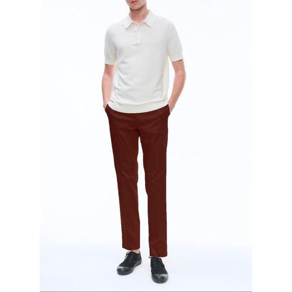 Cotton Serge Chino Pants - Brick