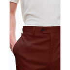 Fursac - Pantalon Chino En Serge De Coton - Brique