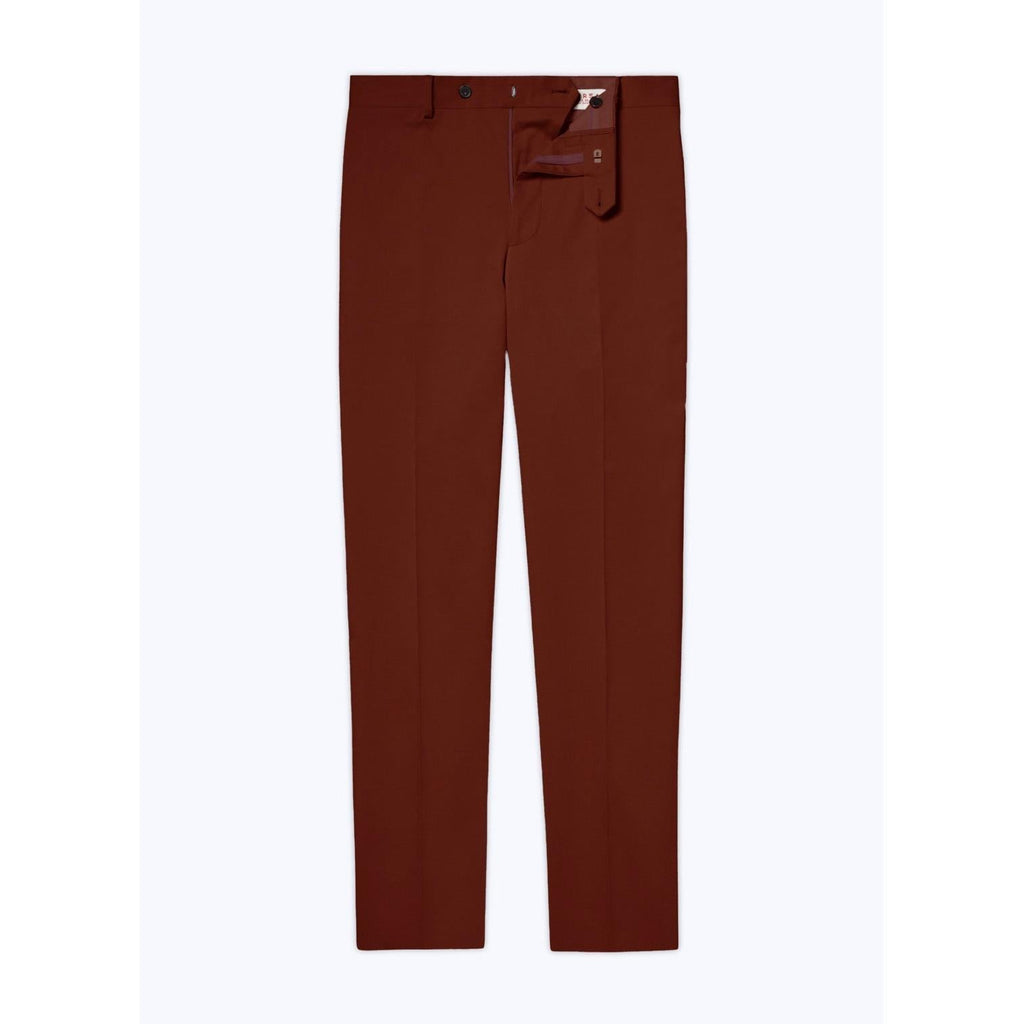 Fursac - Pantalon Chino En Serge De Coton - Brique