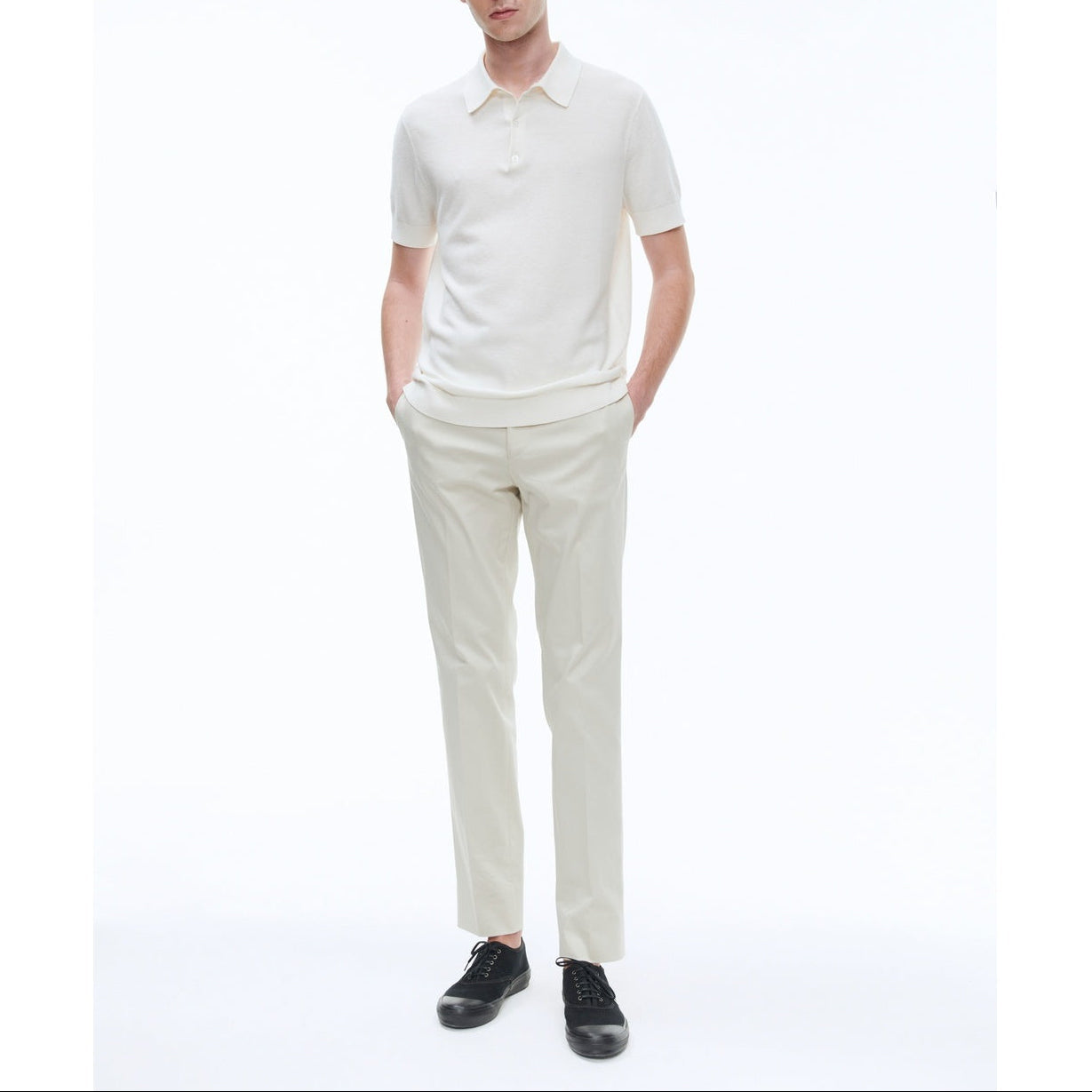 Chalk Gabardine Chino - Natural