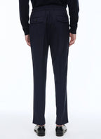 Fursac - Elasticated Wool Canvas Trousers - Carbon Blue - Men
