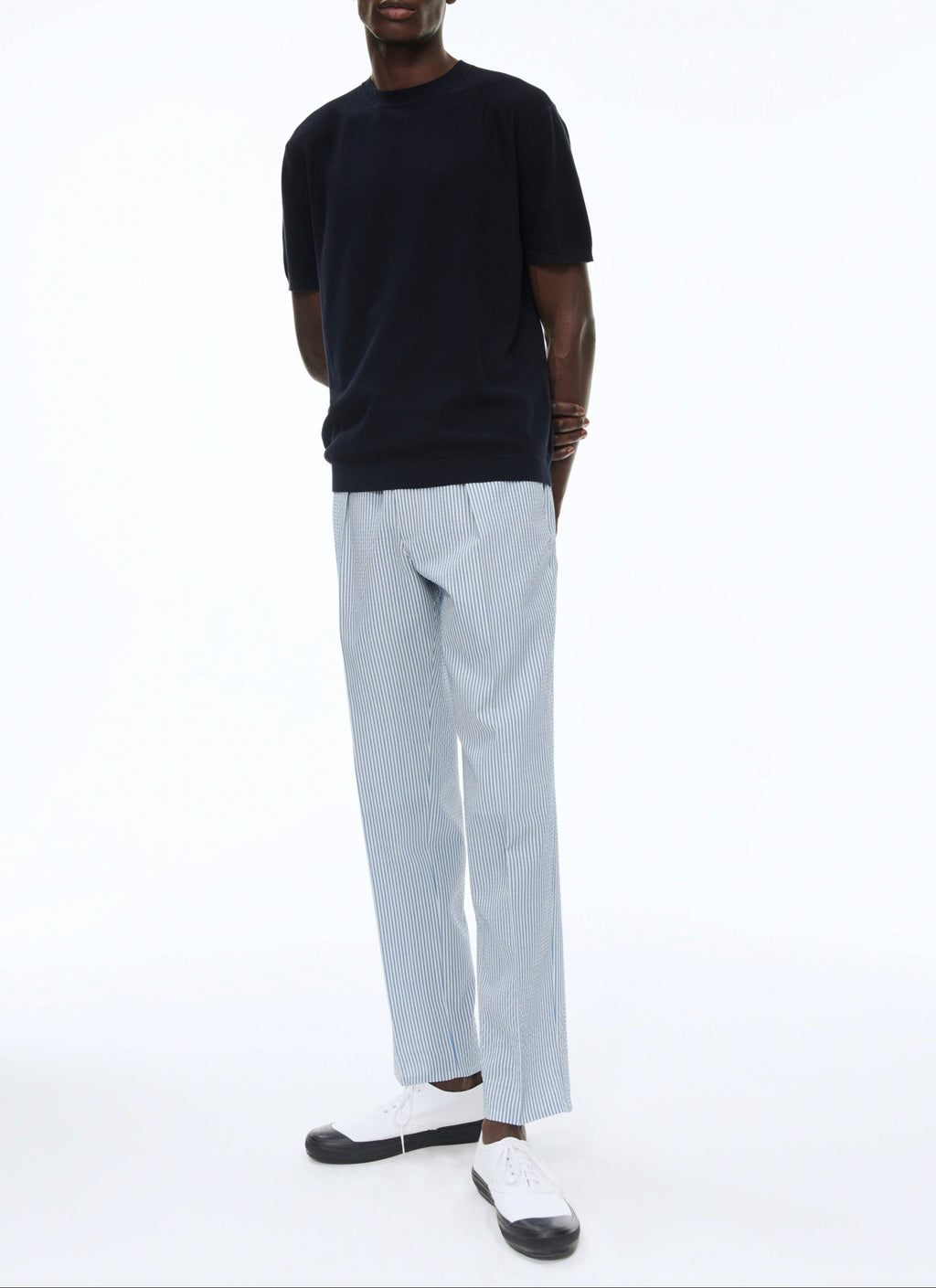 Fursac - Elasticated Wool Seersucker Trousers - Sapphire - Men