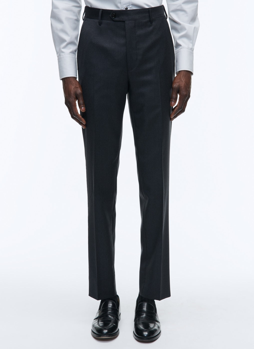 Fursac - Pantalón de Traje de Tela de Lana - Antracita - Hombre
