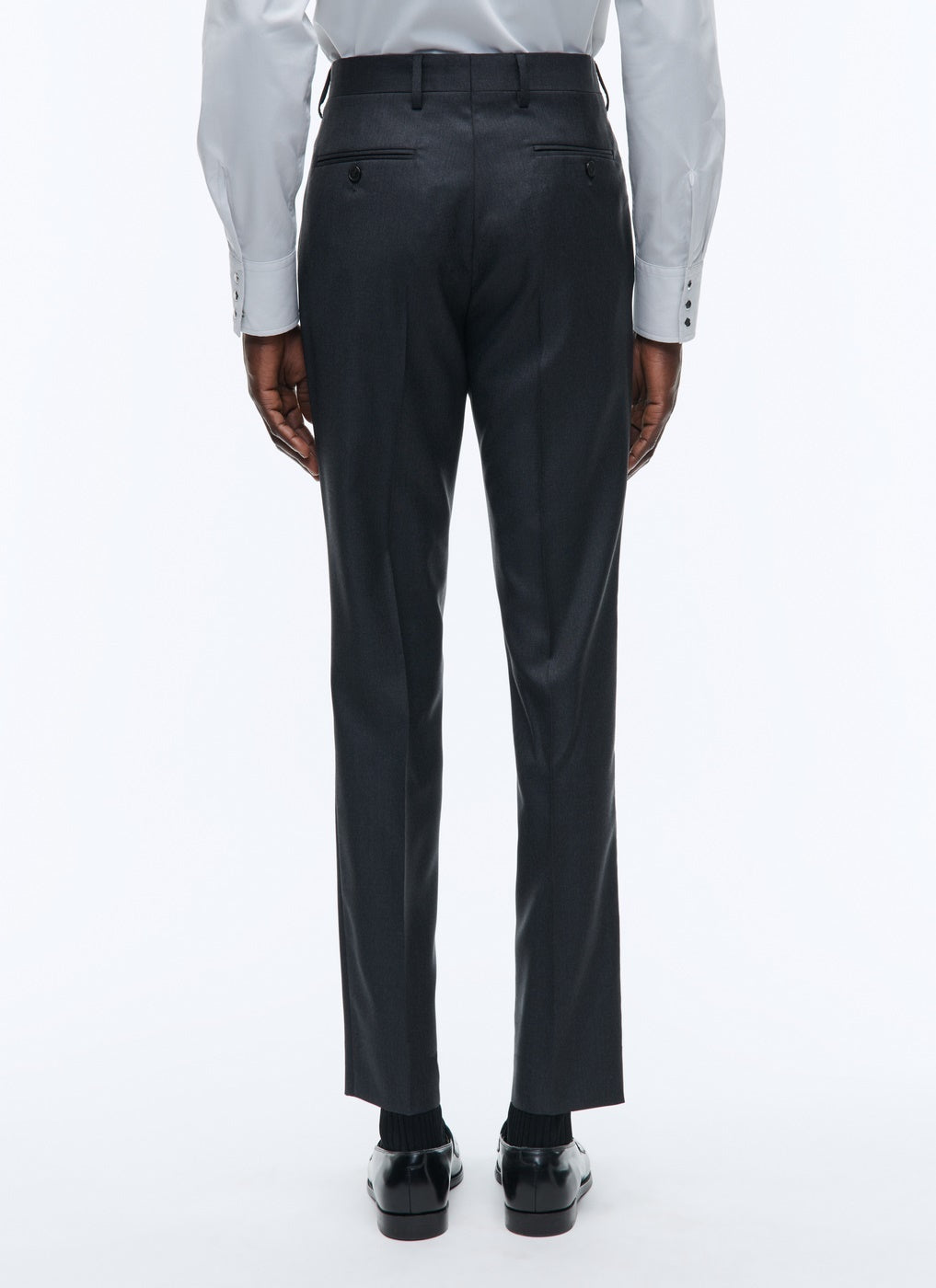 Fursac - Pantalón de Traje de Tela de Lana - Antracita - Hombre