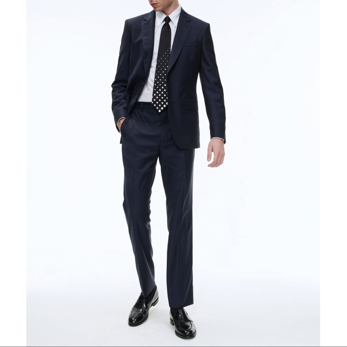 Fursac - Pantalon Costume Serge Unie Marine - Carbone