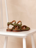 Sandalias Planas Amandine - Olive - Mujer