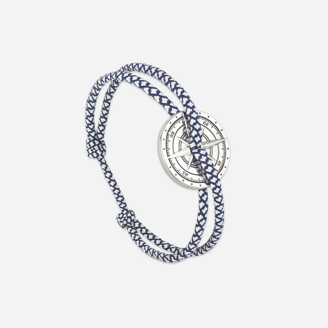 Bracelet Orage - Bleu Marine & Blanc