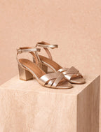 Léonore Heeled Sandals - Gold - Women