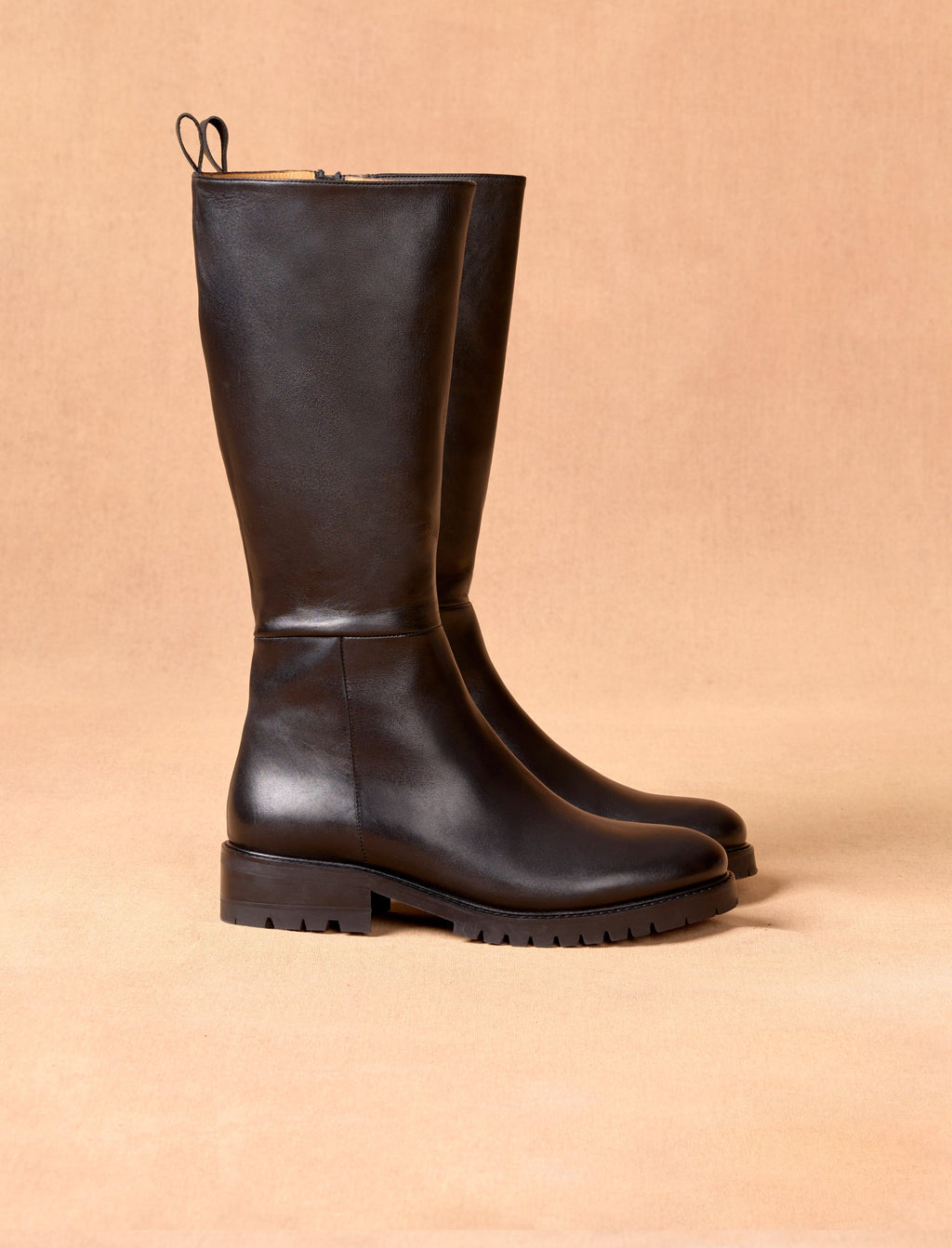 Pied De Biche - Bottes Ingrid - Noir Lisse - Femme