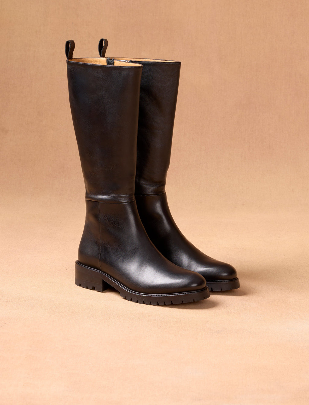 Pied De Biche - Bottes Ingrid - Noir Lisse - Femme