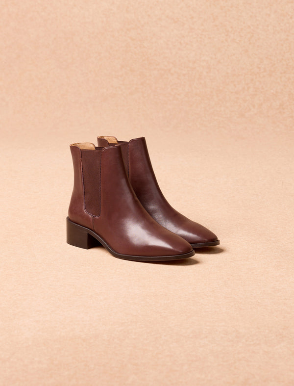 Bottines À Talons Alice - Ébène - Femme