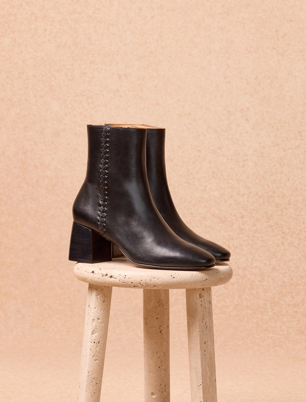 Bottines À Talons Sarah - Noir - Femme