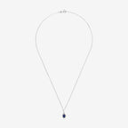 "Courtesy" Pendant, Diamond 0.09/24, Sapphire 0.6 - White Gold