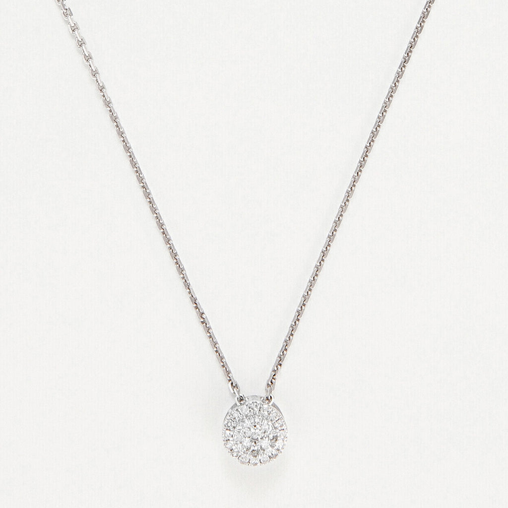 Pendentif "Mon Brillant" D: 0,12/25 - Or Blanc 375/1000