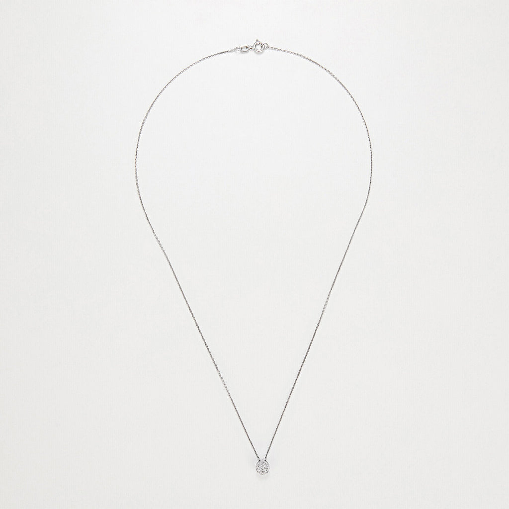 Pendentif "Mon Brillant" D: 0,12/25 - Or Blanc 375/1000