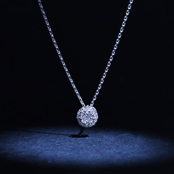 "Mon Brillant" pendant D: 0.12/25 - 375/1000 White Gold