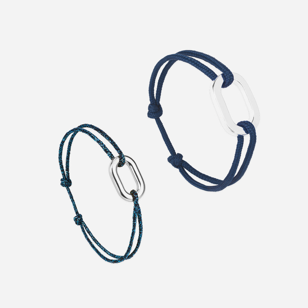 Pulsera Pack Darse X Calvi - Azul Noche y Azul Marino con Purpurina