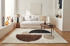 Palermo Shaggy Rug 1064 - Geometric Pattern - Brown - Indoor