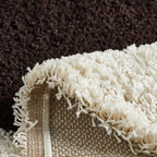 Palermo Shaggy Rug 1064 - Geometric Pattern - Brown - Indoor