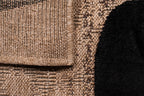 Natural rug with black relief pattern: PAL9489NOI PALMA