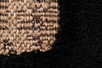 Natural rug with black relief pattern: PAL9489NOI PALMA