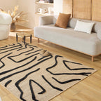 Palma Rug 9490 - Graphic Pattern - Black - Indoor