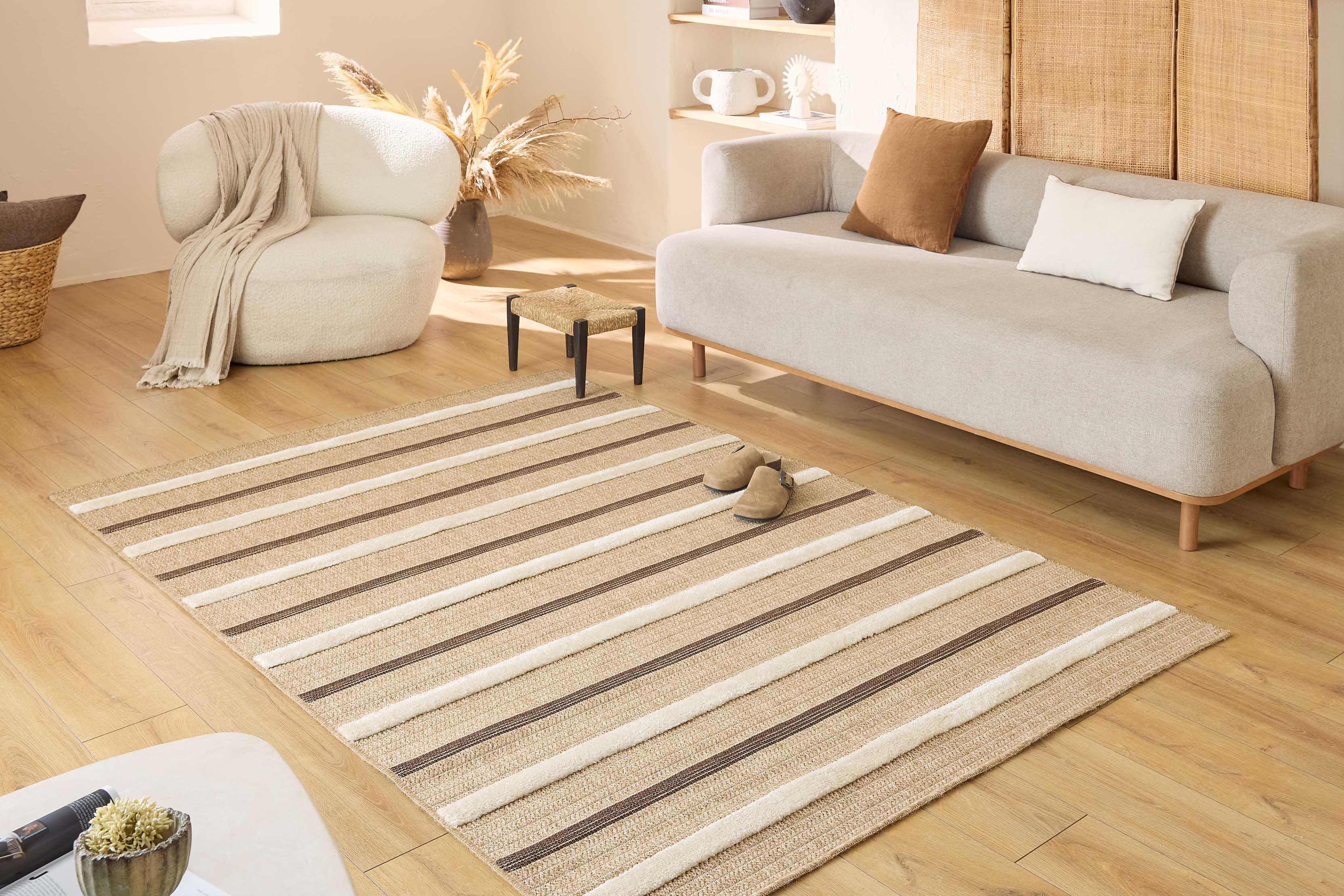 Alfombra aspecto yute - Palma - PALMA estampado cebra
