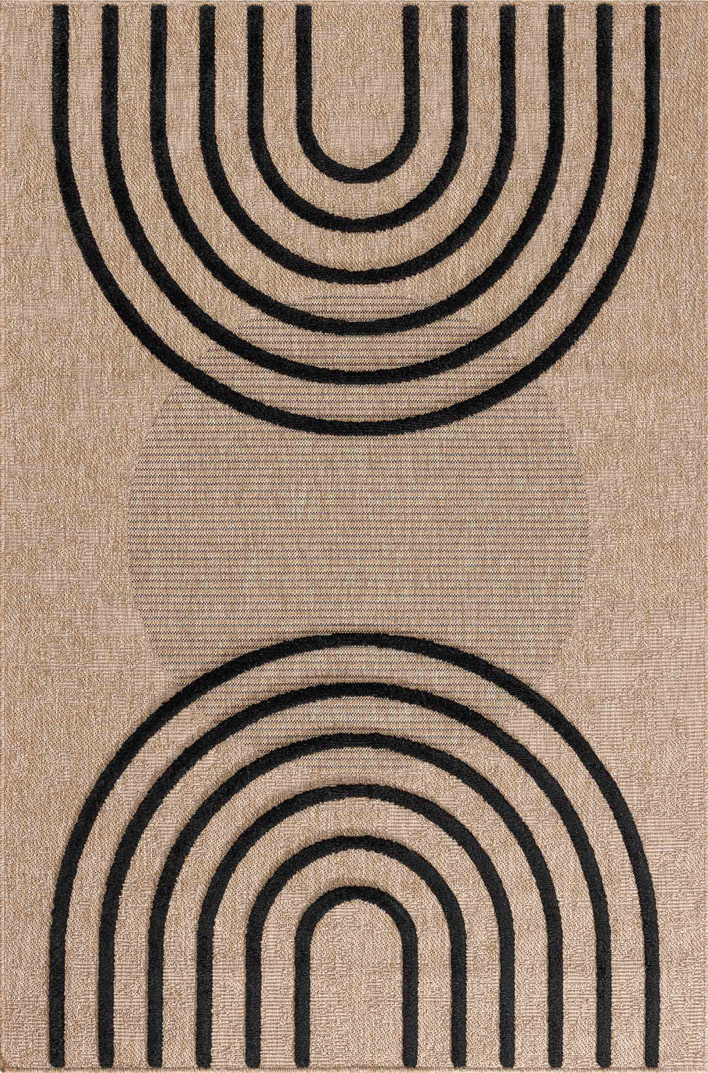 Jute look rug - Palma - PALMA arc-circle pattern