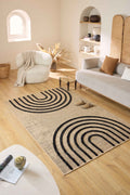 Jute look rug - Palma - PALMA arc-circle pattern