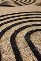 Jute look rug - Palma - PALMA arc-circle pattern