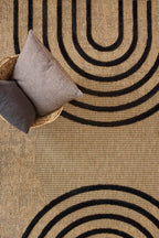 Jute look rug - Palma - PALMA arc-circle pattern